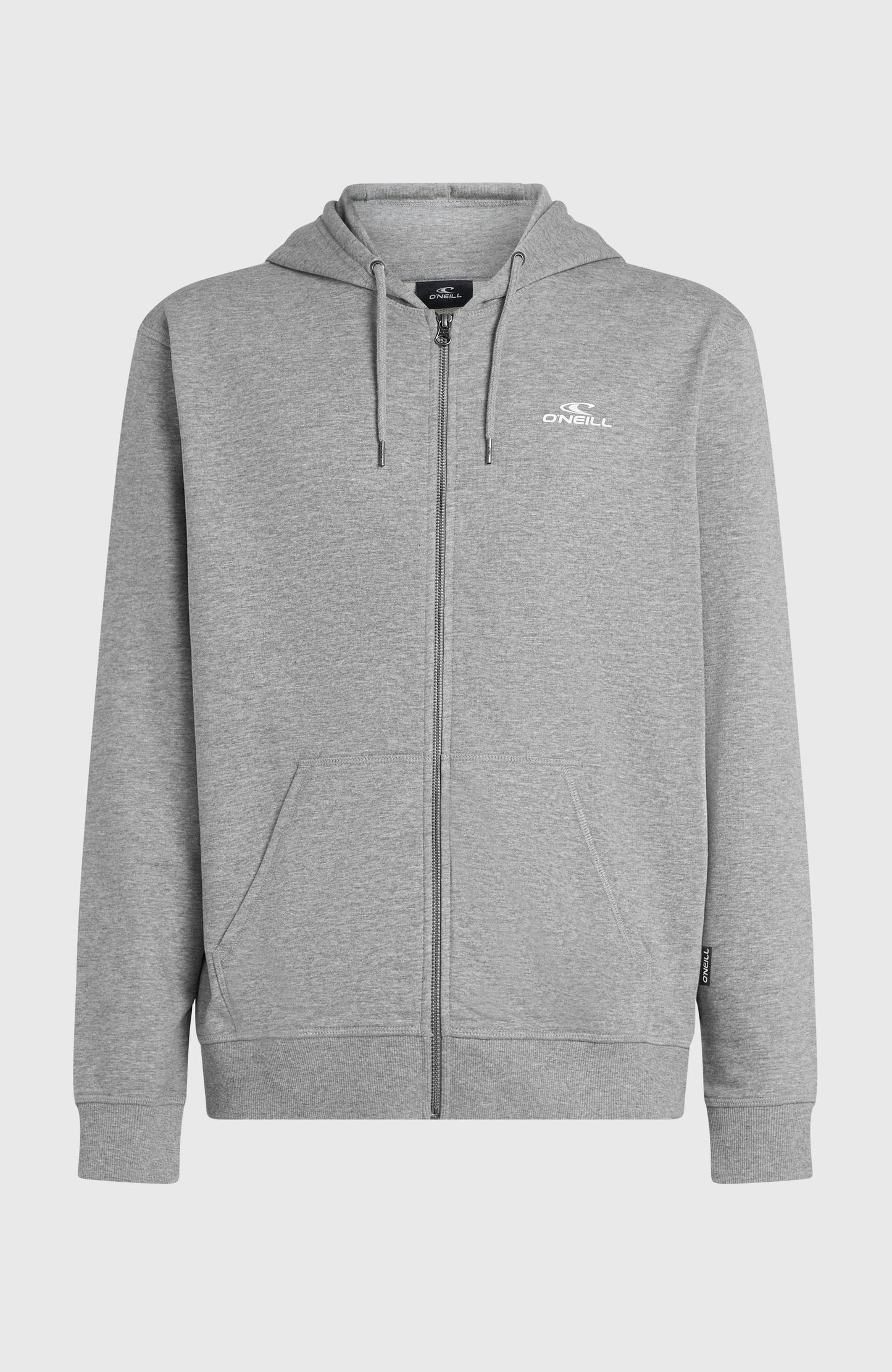 Small Logo Full-Zip Hoodie Men Silver Melee