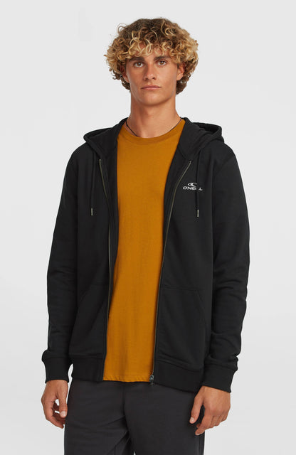 Small Logo Full-Zip Hoodie Men Black Out