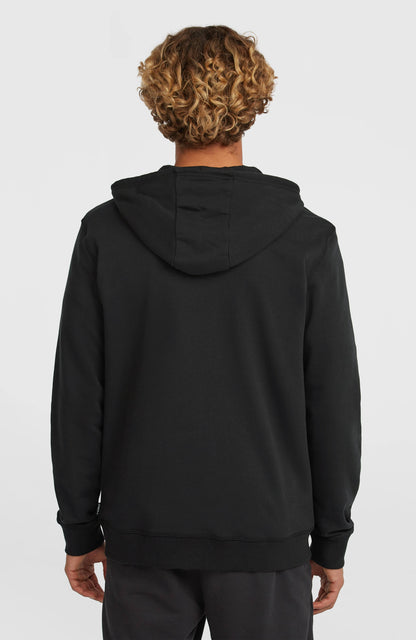 Small Logo Full-Zip Hoodie Men Black Out