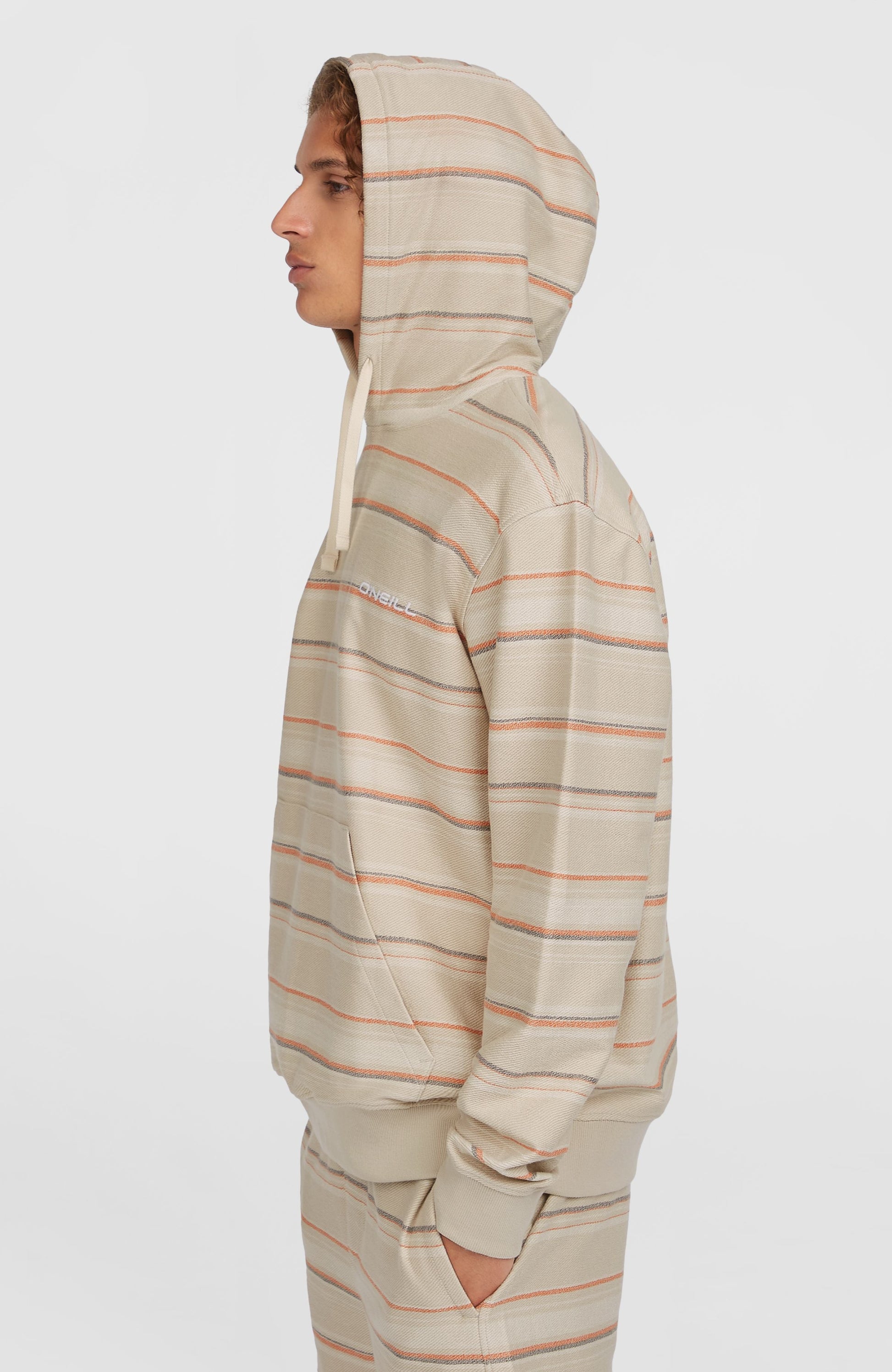Bavaro Hoodie Men Beige/Orange Bavaro Stripe