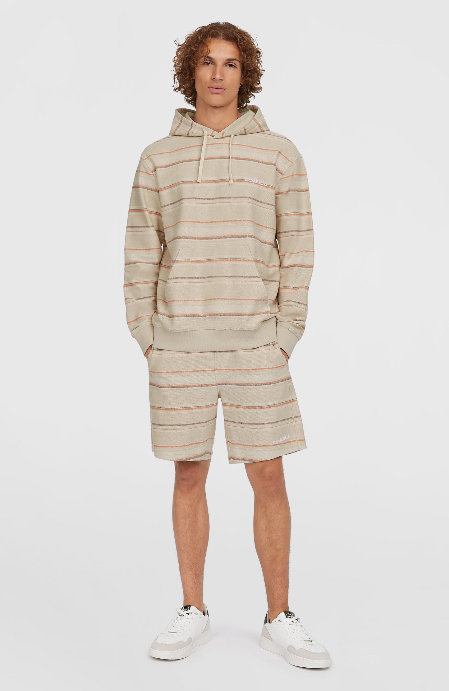 Bavaro Hoodie Men Beige/Orange Bavaro Stripe