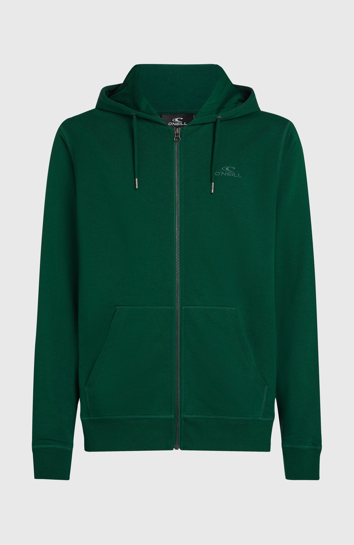 Small Logo Full-Zip Hoodie Men Emerald Envy