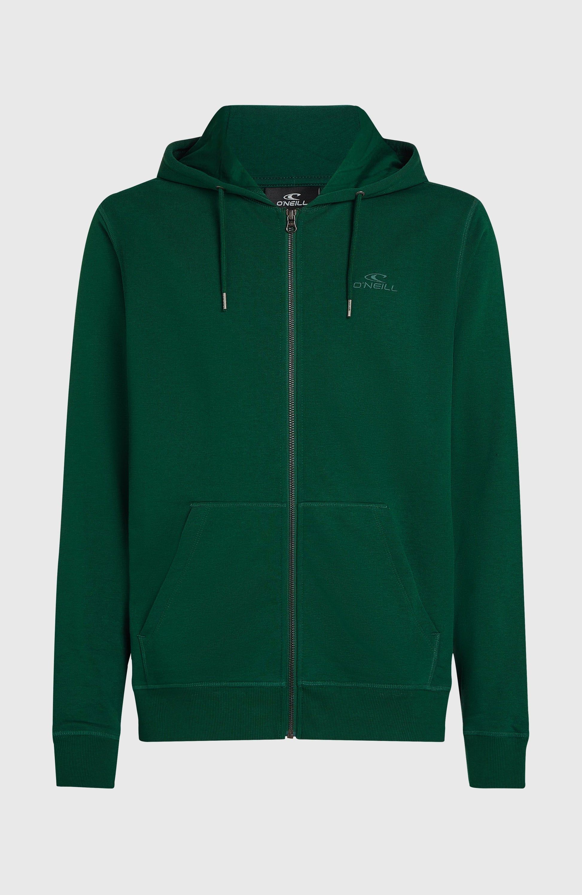 Small Logo Full-Zip Hoodie Men Emerald Envy