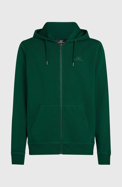 Small Logo Full-Zip Hoodie Men Emerald Envy