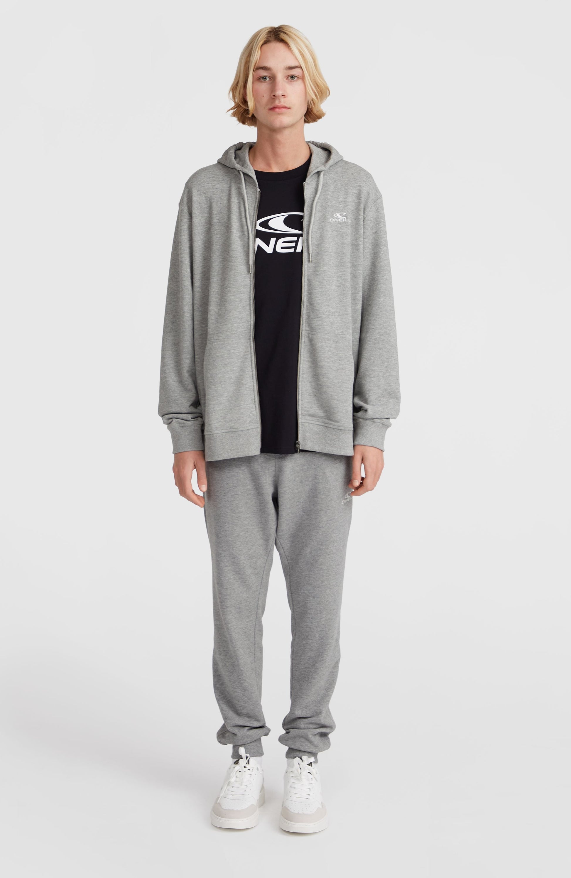 O'Neill Small Logo Full-Zip Hoodie Men Silver Melee