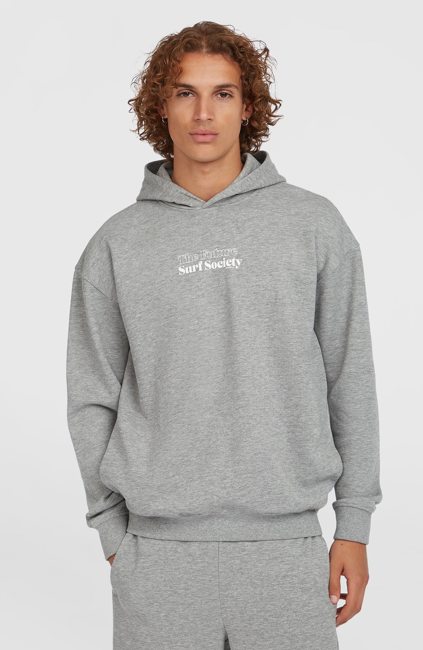 Future Surf Society Hoodie Men Silver Melee