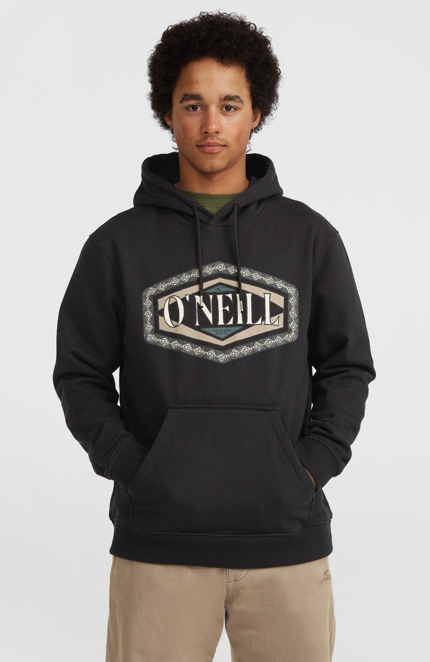 O'Neill Front Print Hoodie Men Black Out