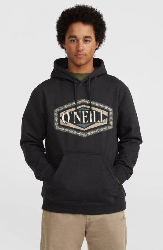 O'Neill Front Print Hoodie Men Black Out