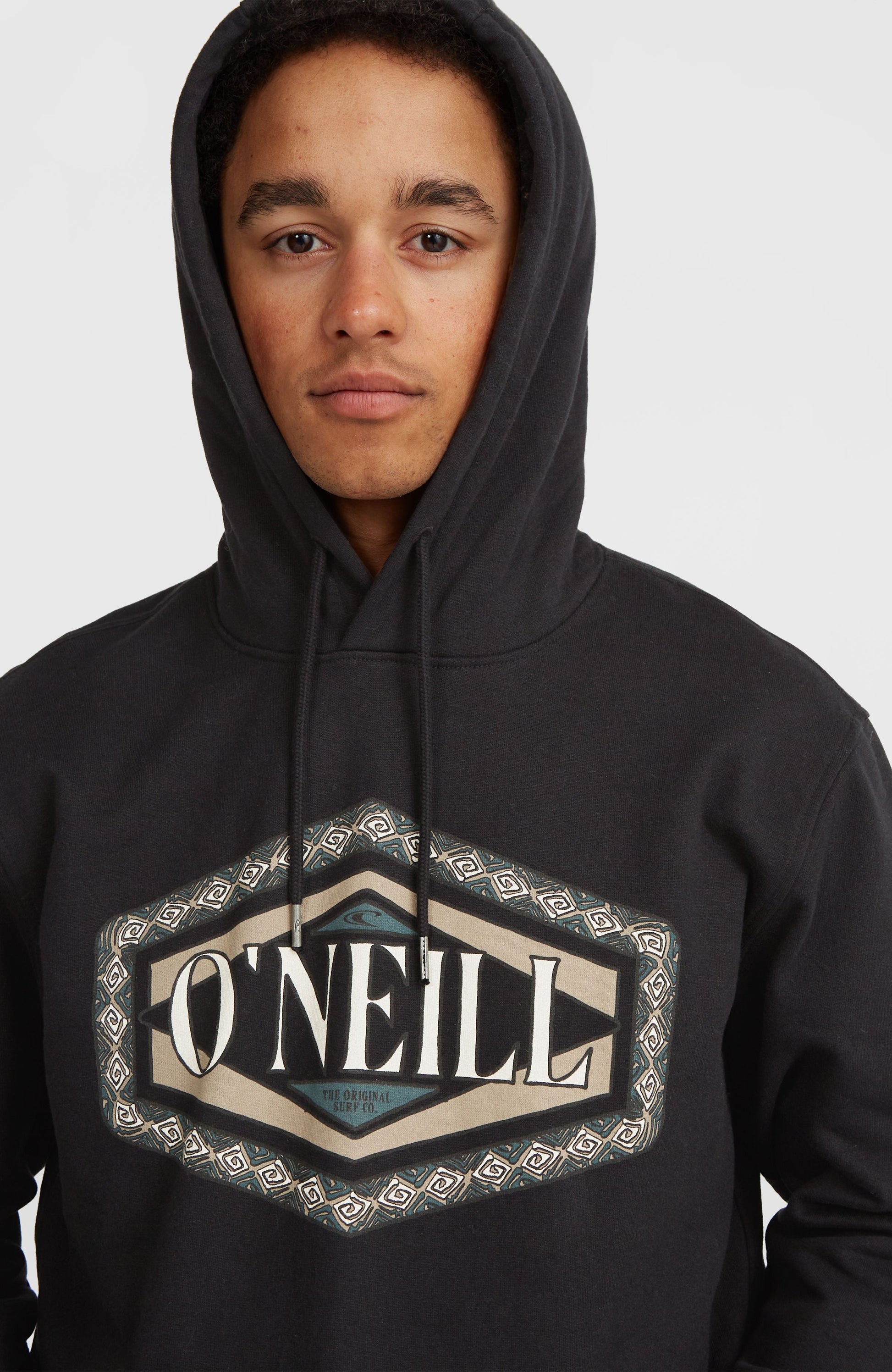 O'Neill Front Print Hoodie Men Black Out