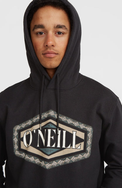 O'Neill Front Print Hoodie Men Black Out