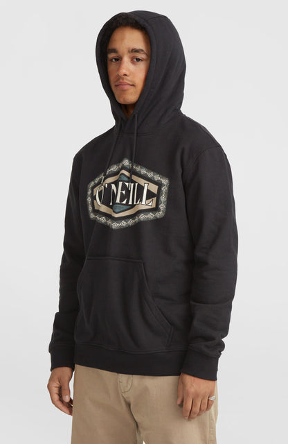O'Neill Front Print Hoodie Men Black Out