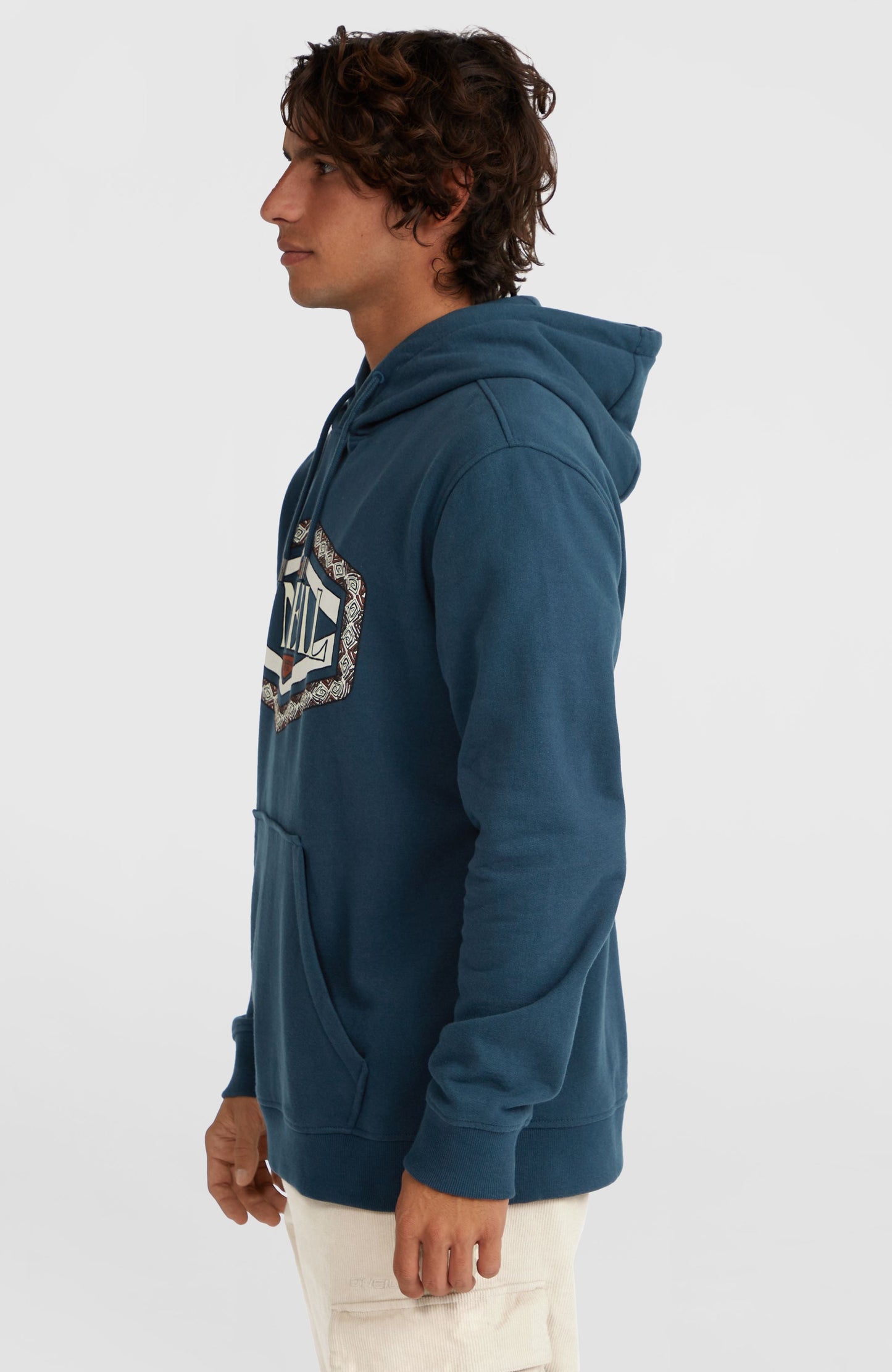 O'Neill Front Print Hoodie Men Alma Steel