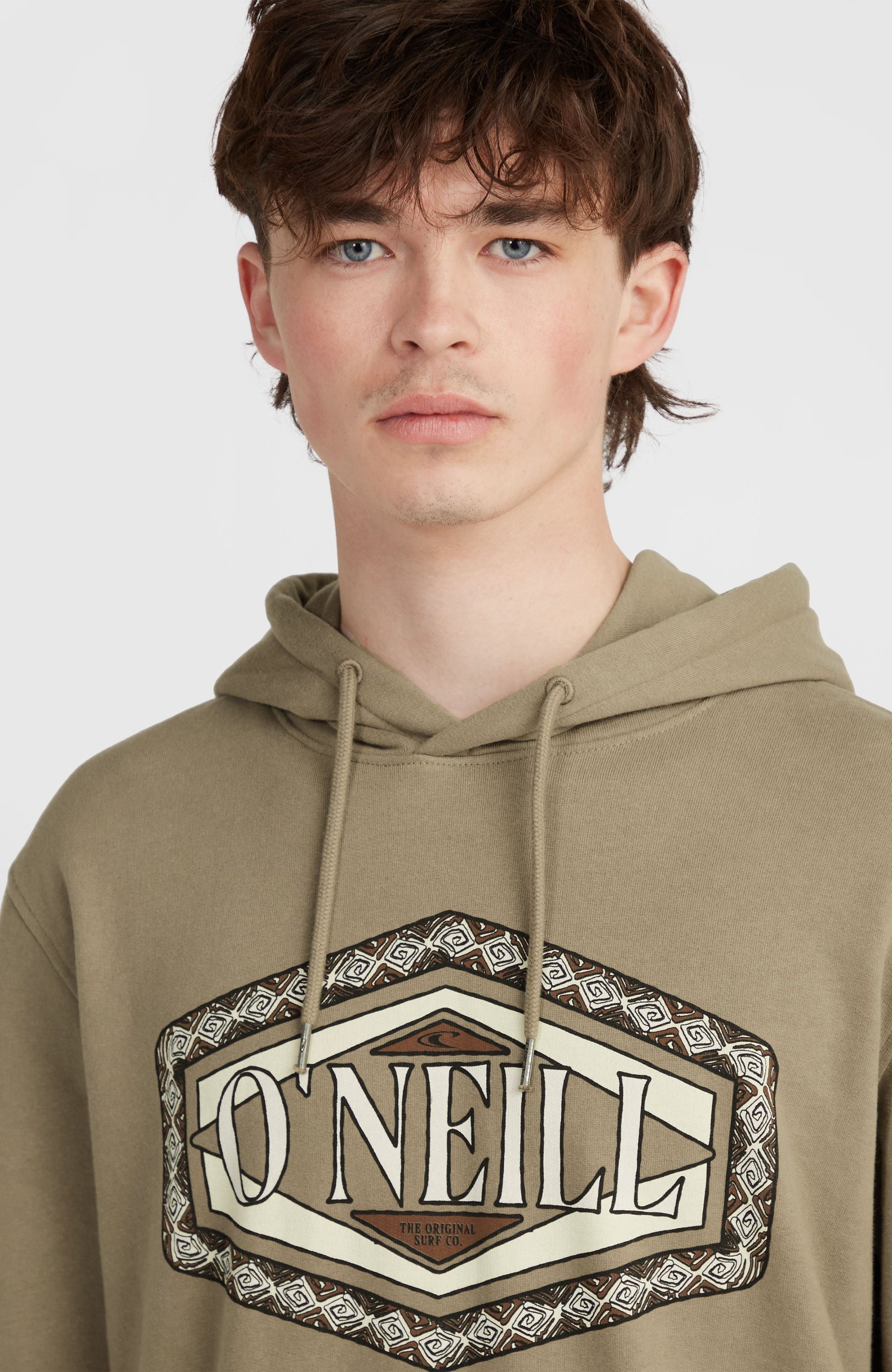 O'Neill Front Print Hoodie Men Concrete