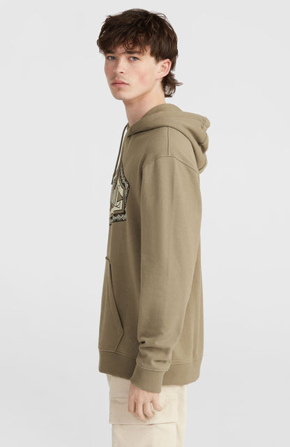 O'Neill Front Print Hoodie Men Concrete