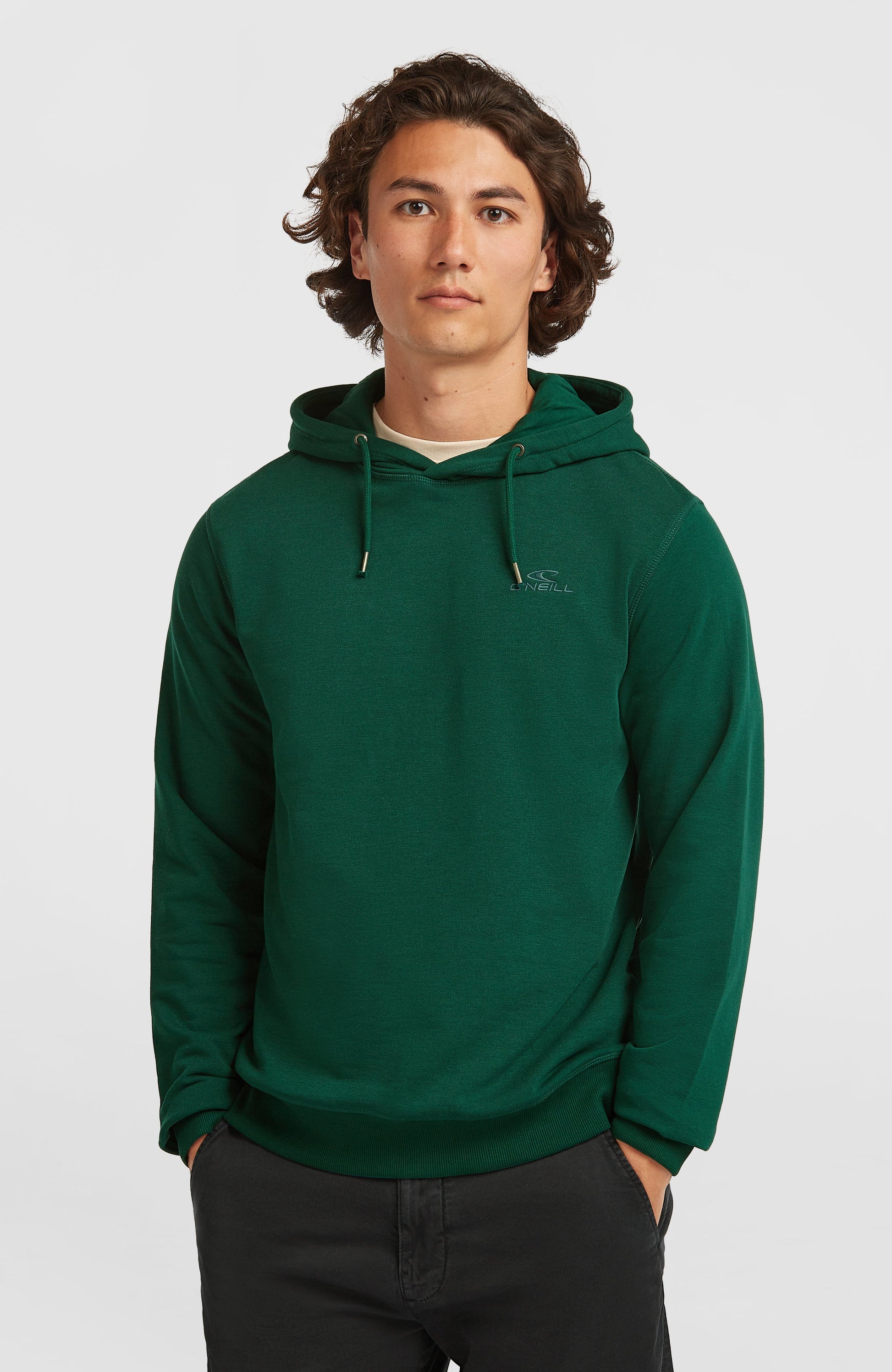 Small Logo Hoodie Men Emerald Envy
