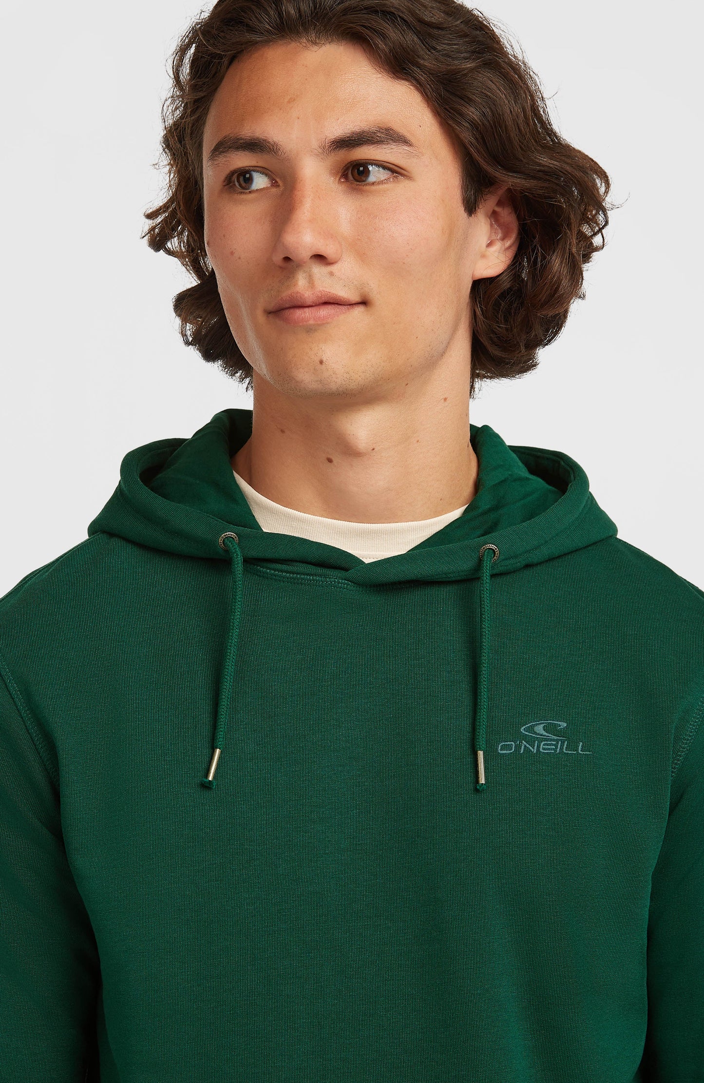 Small Logo Hoodie Men Emerald Envy