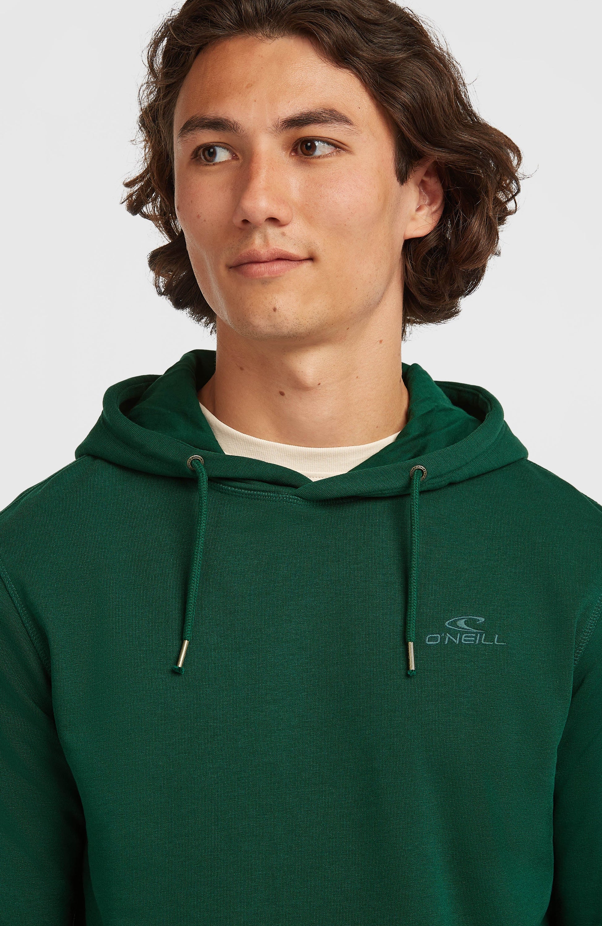 Small Logo Hoodie Men Emerald Envy
