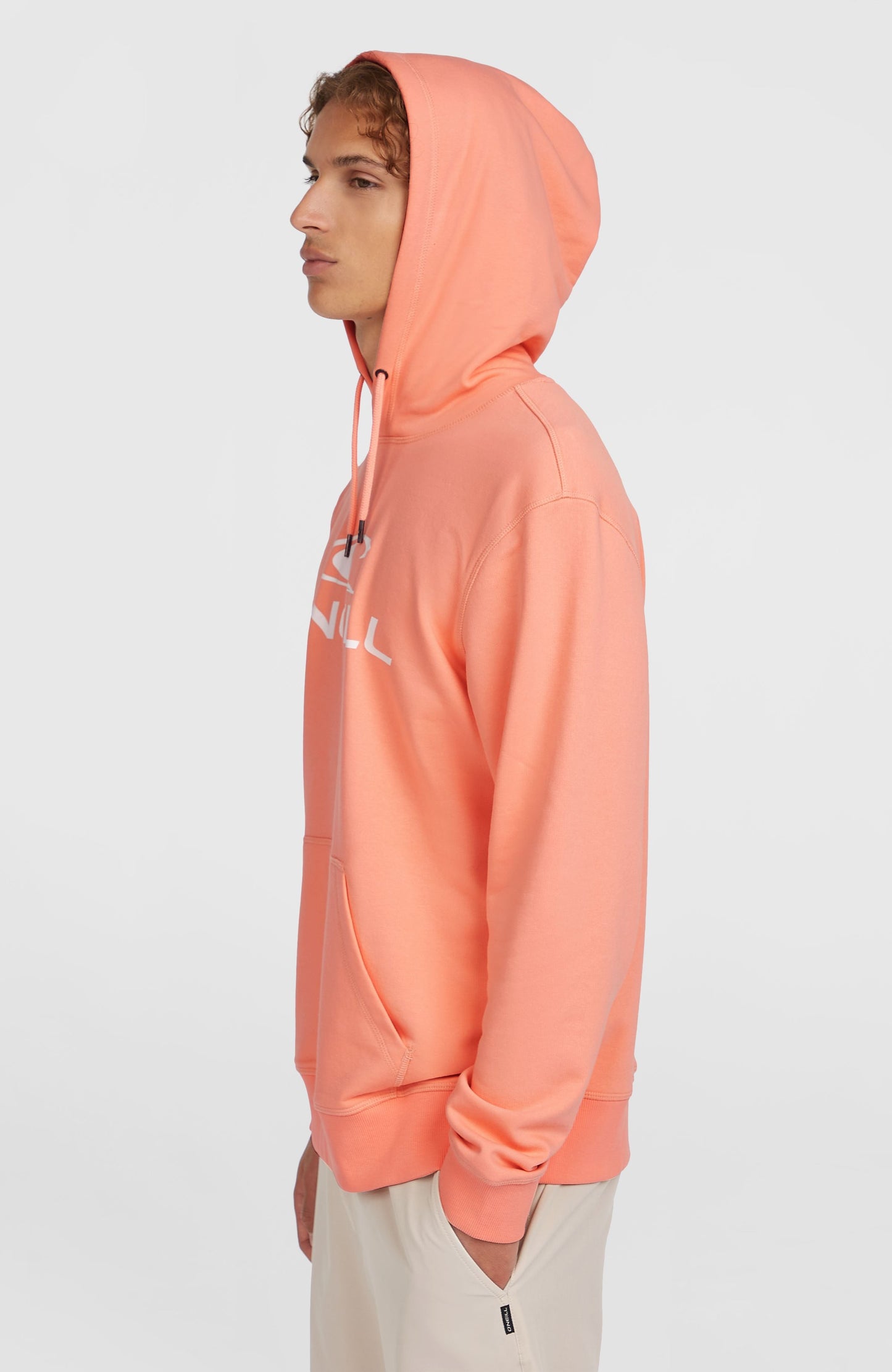 Logo Hoodie Men Coral Pop