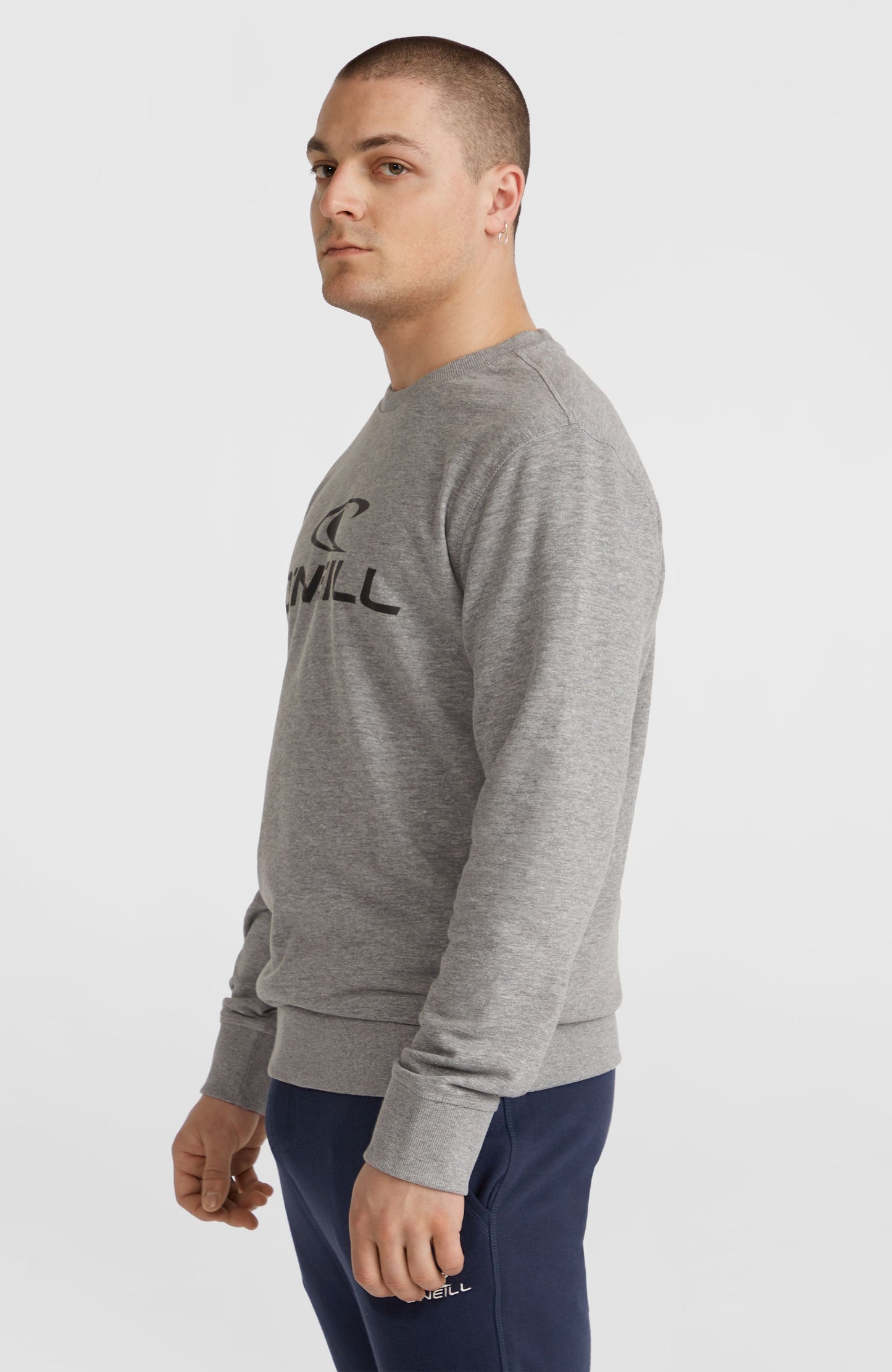 O'Neill Logo Crew Sweatshirt Men Silver Melee