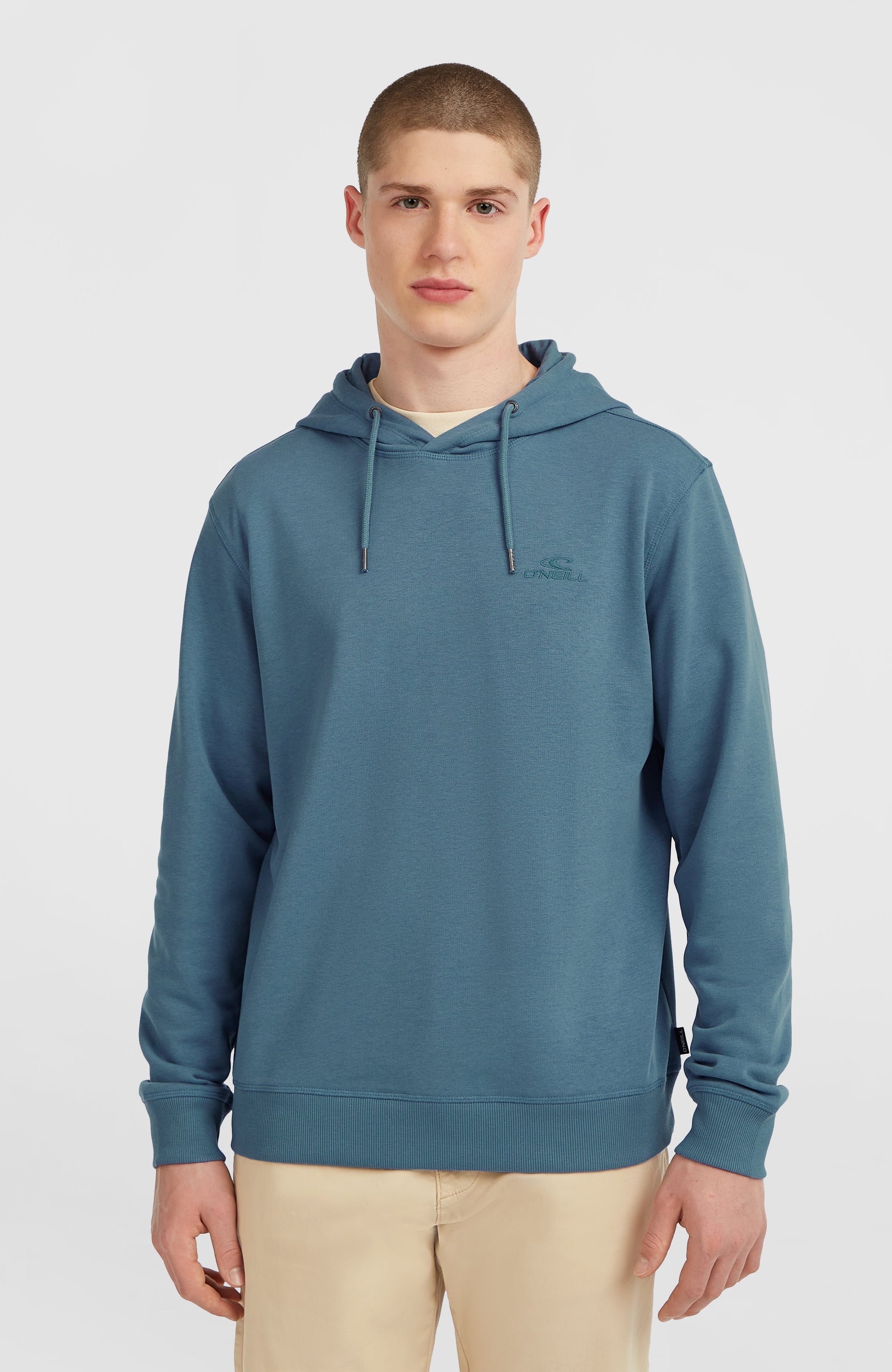 Small Logo Hoodie Men Mozart Blue