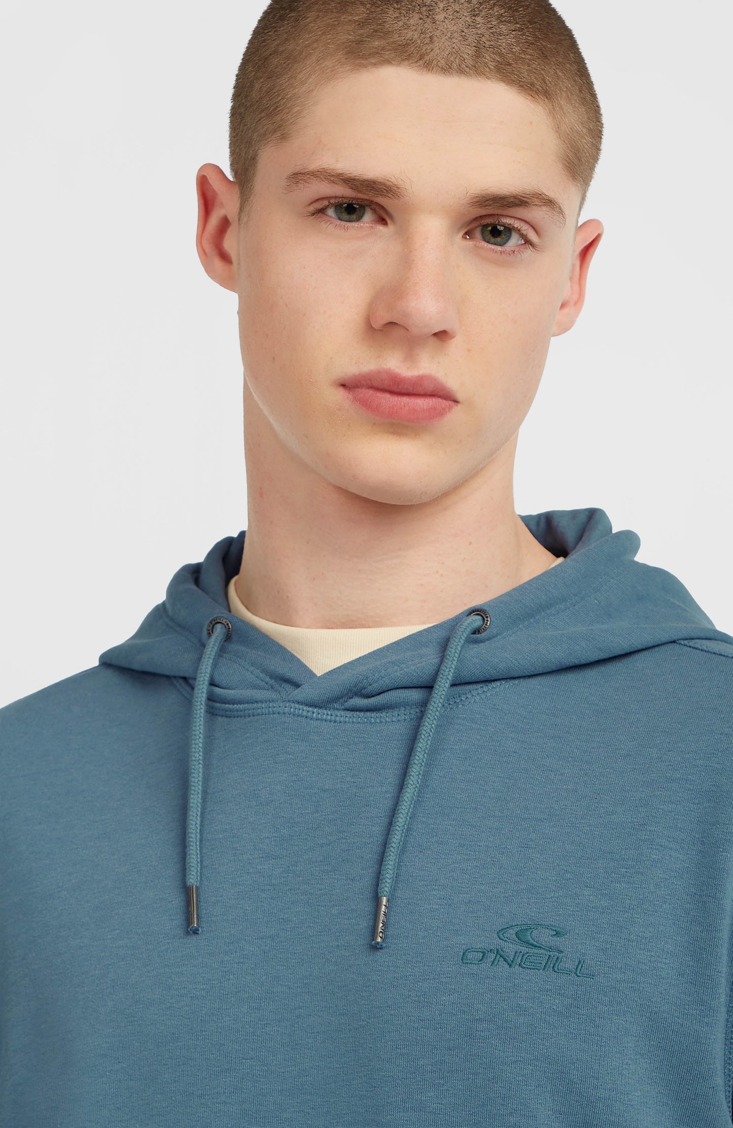 Small Logo Hoodie Men Mozart Blue