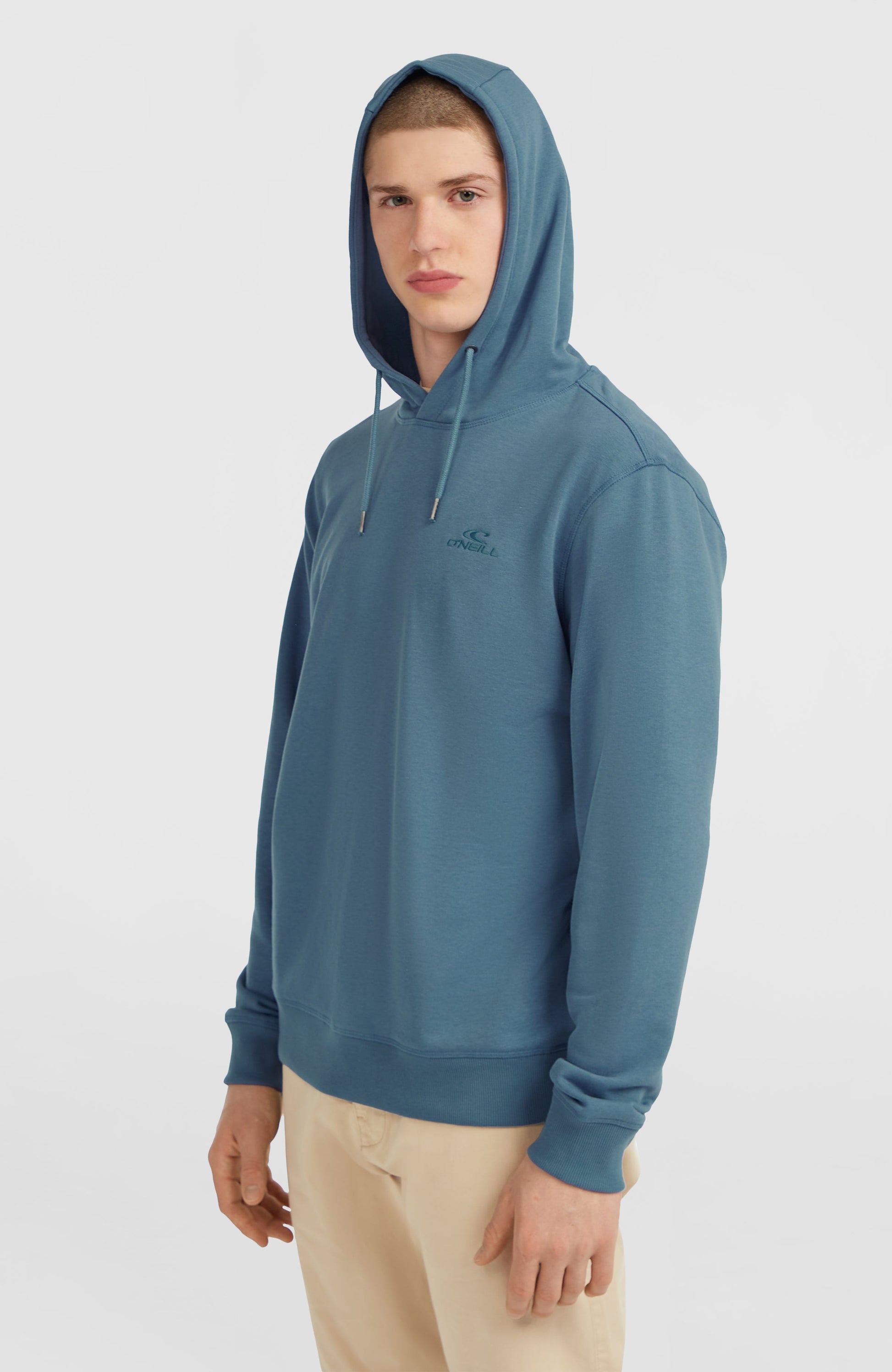 Small Logo Hoodie Men Mozart Blue