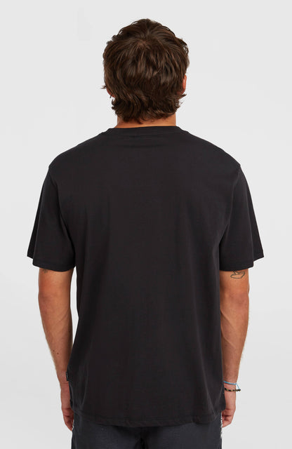 Photo Front Print T-Shirt Men Black Out