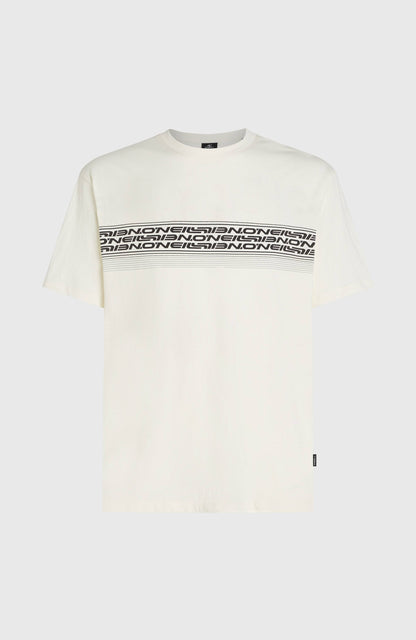 O’Neill Logo Stripe T-Shirt Men Snow White