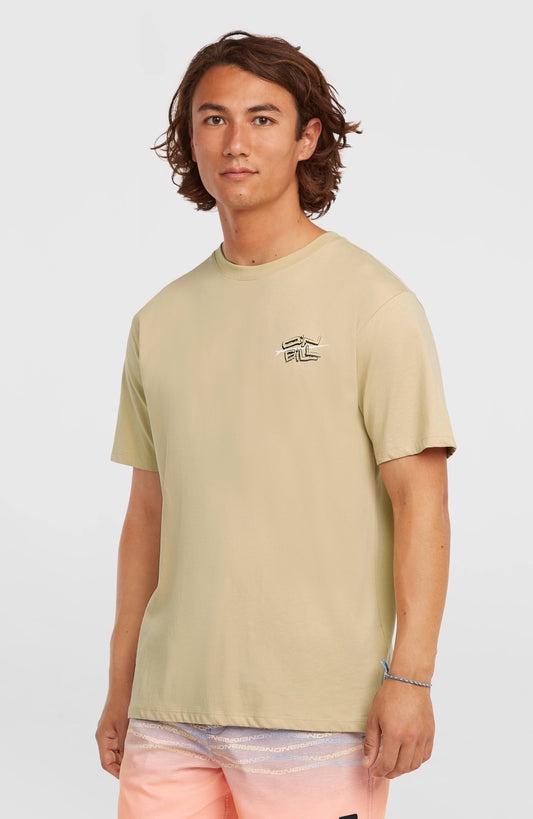 O’Neill Retro Back Print T-Shirt Men Cocoa Sand