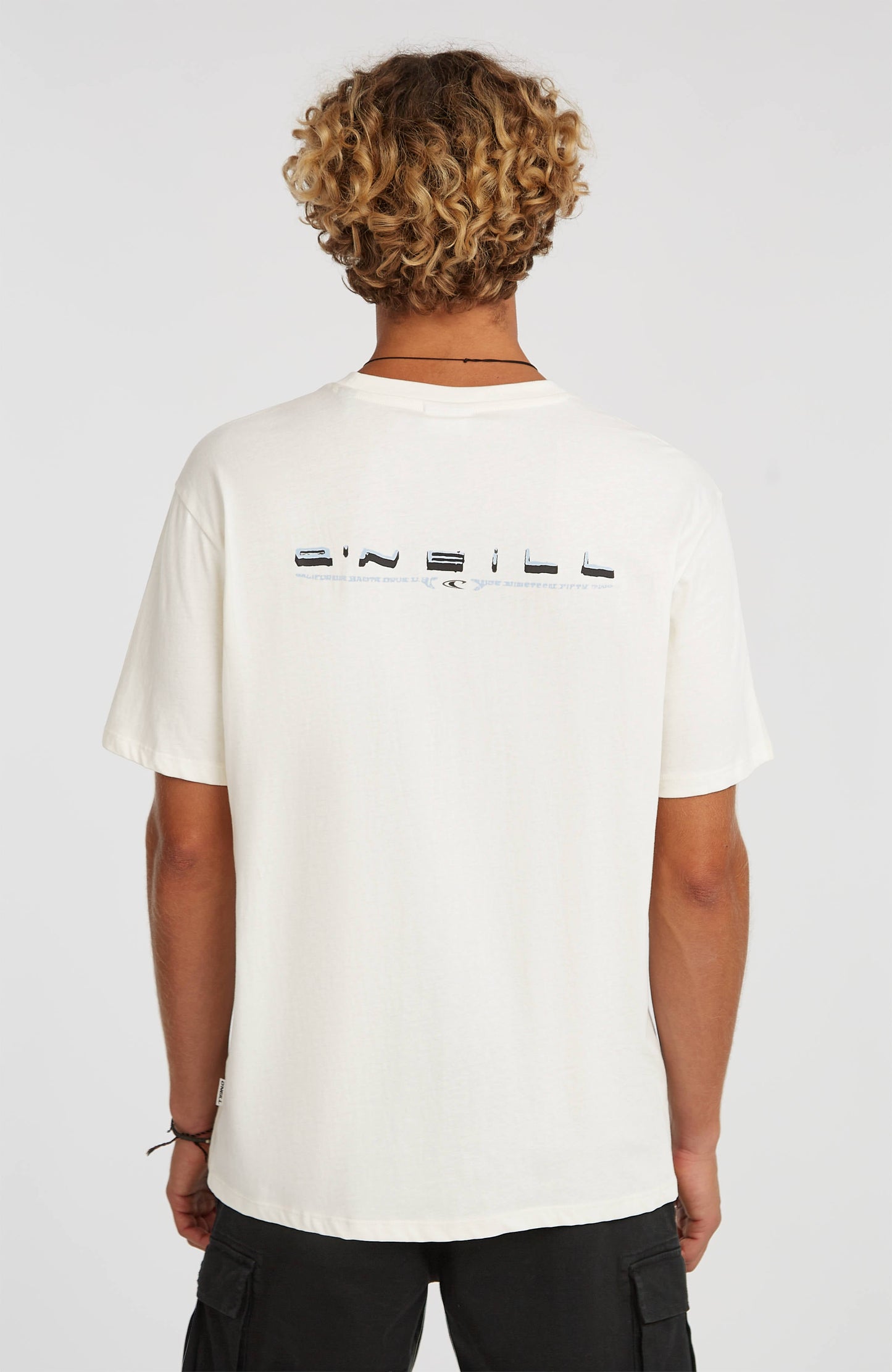 O’Neill Retro Back Print T-Shirt Men Snow White