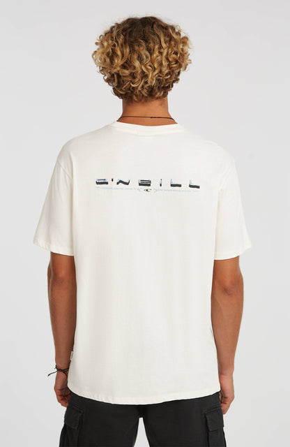 O’Neill Retro Back Print T-Shirt Men Snow White