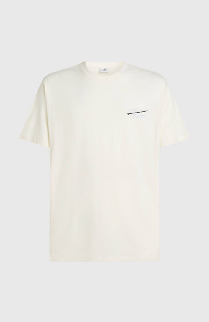 O’Neill Retro Back Print T-Shirt Men Snow White