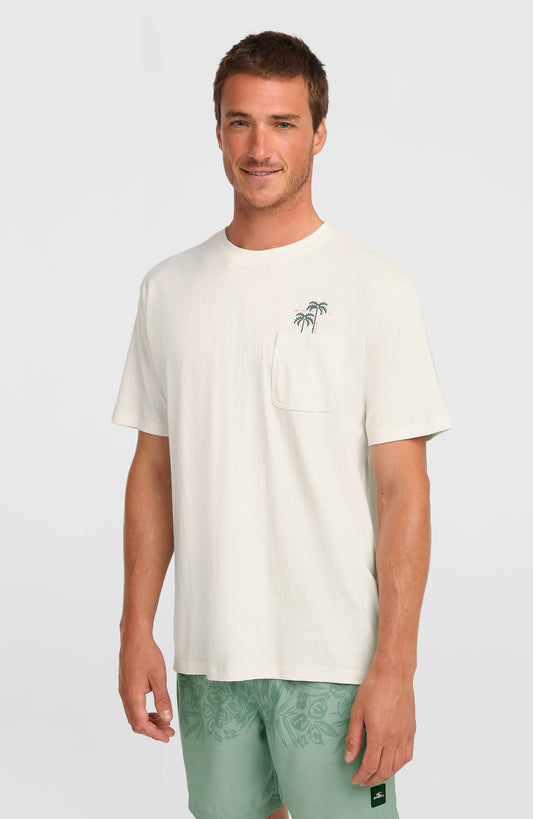 Chest Pocket T-Shirt Men Snow White