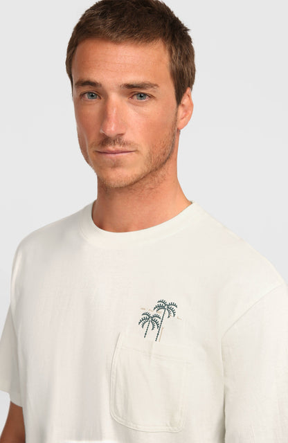 Chest Pocket T-Shirt Men Snow White