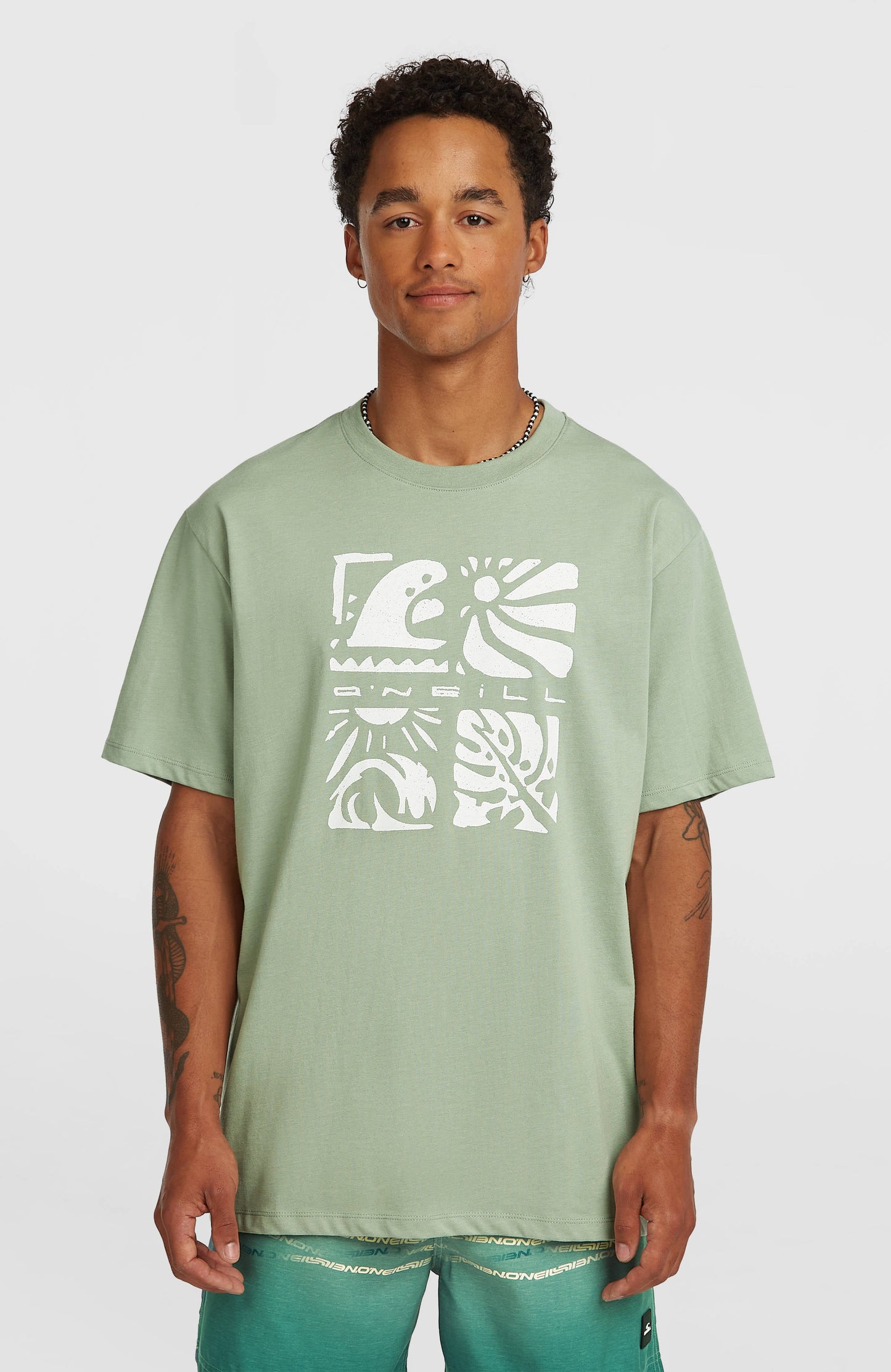 O’Neill Melange Front Print T-Shirt Men Marble Arch