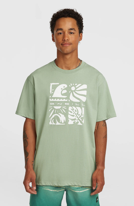 O’Neill Melange Front Print T-Shirt Men Marble Arch