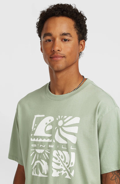 O’Neill Melange Front Print T-Shirt Men Marble Arch