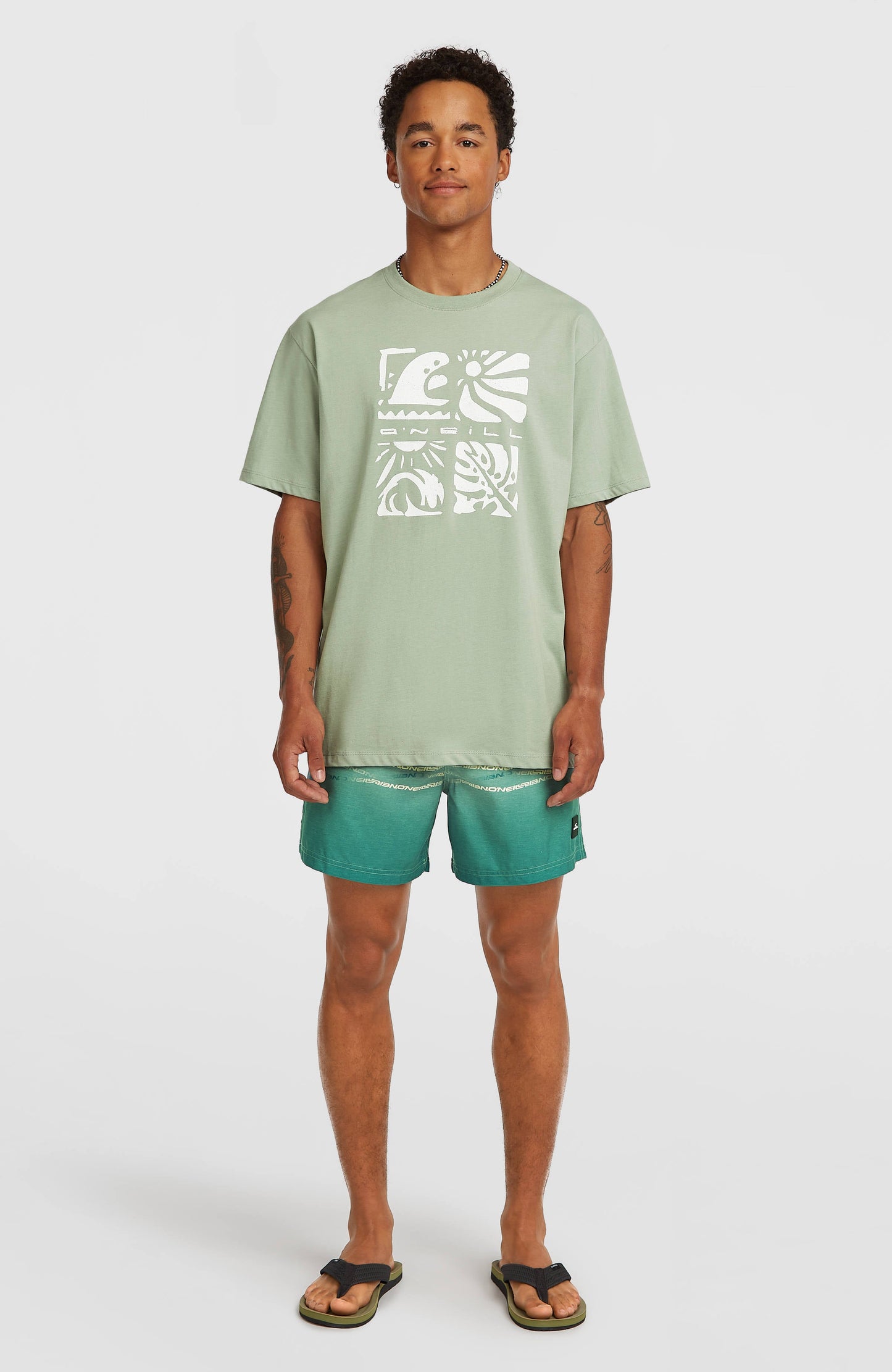 O’Neill Melange Front Print T-Shirt Men Marble Arch