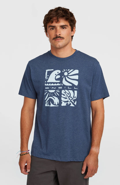 O’Neill Melange Front Print T-Shirt Men English Evening