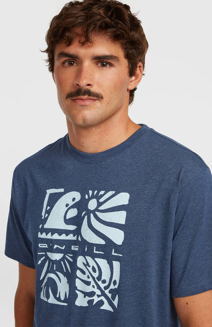 O’Neill Melange Front Print T-Shirt Men English Evening