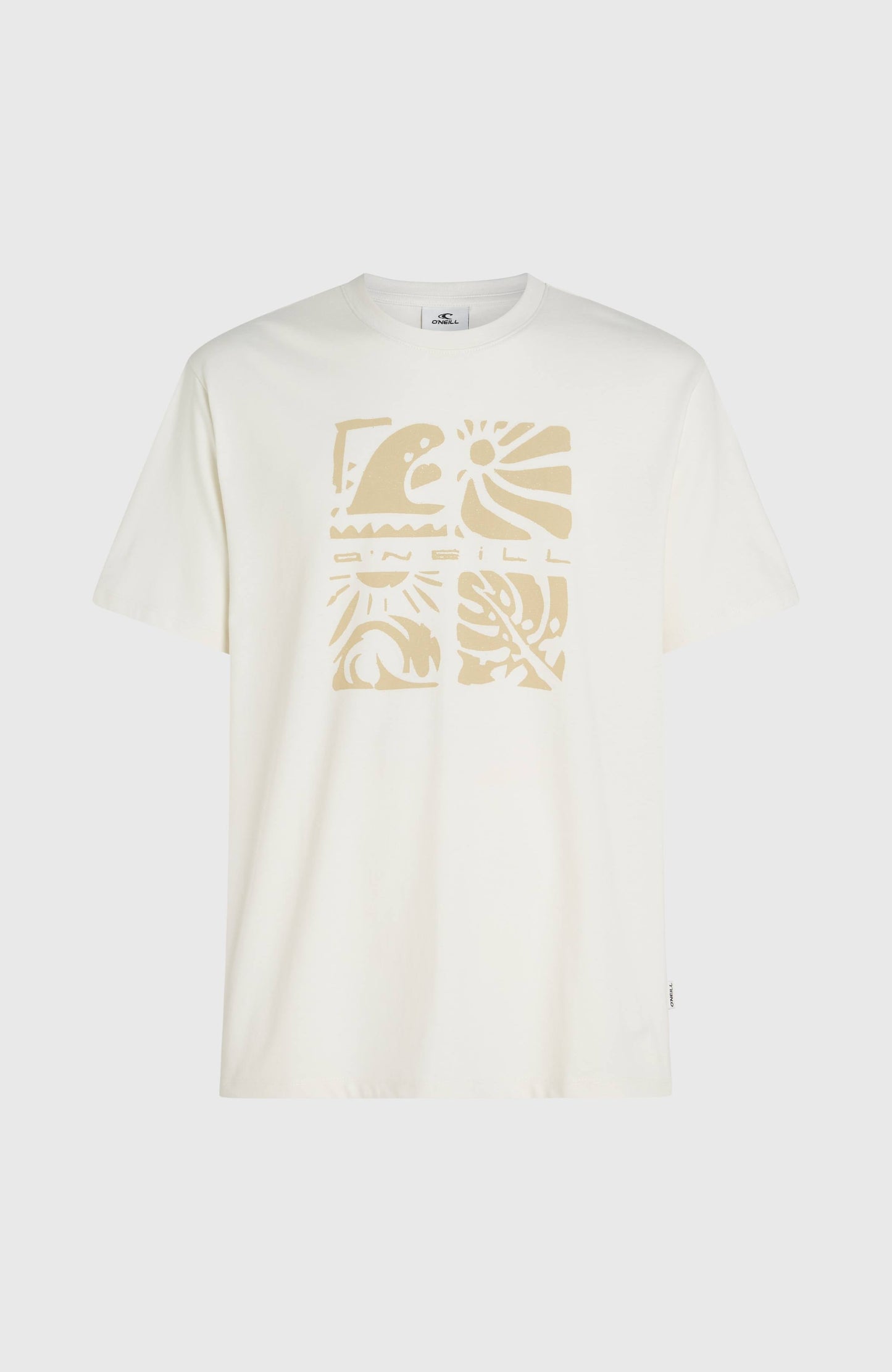 O’Neill Melange Front Print T-Shirt Men Snow White