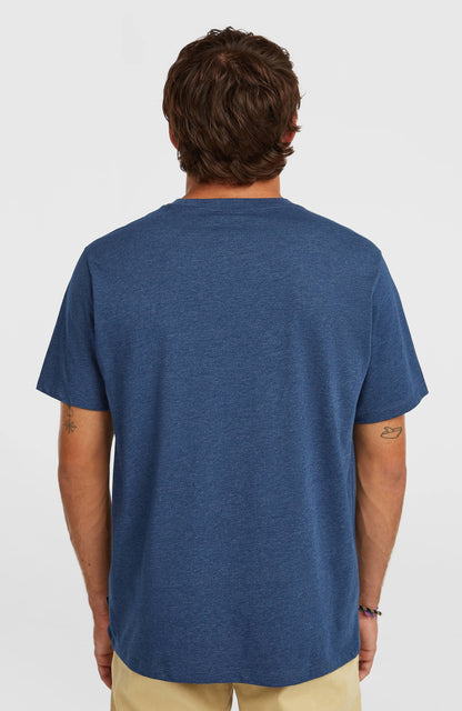 Melange Chest Print T-Shirt Men English Evening