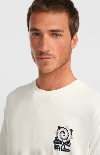 Chest Print T-Shirt Men Snow White