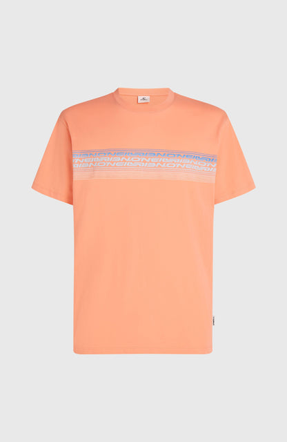 O’Neill Logo Stripe T-Shirt Men Funky Peach