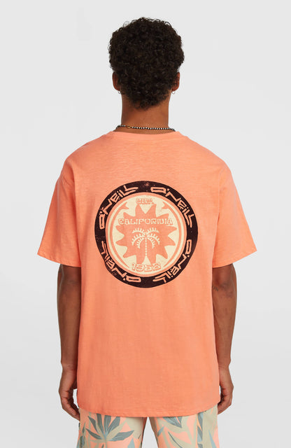 O’Neill Slub Back Print T-Shirt Men Funky Peach