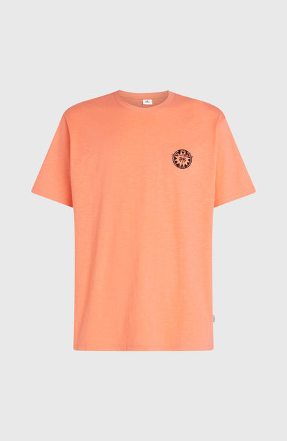 O’Neill Slub Back Print T-Shirt Men Funky Peach