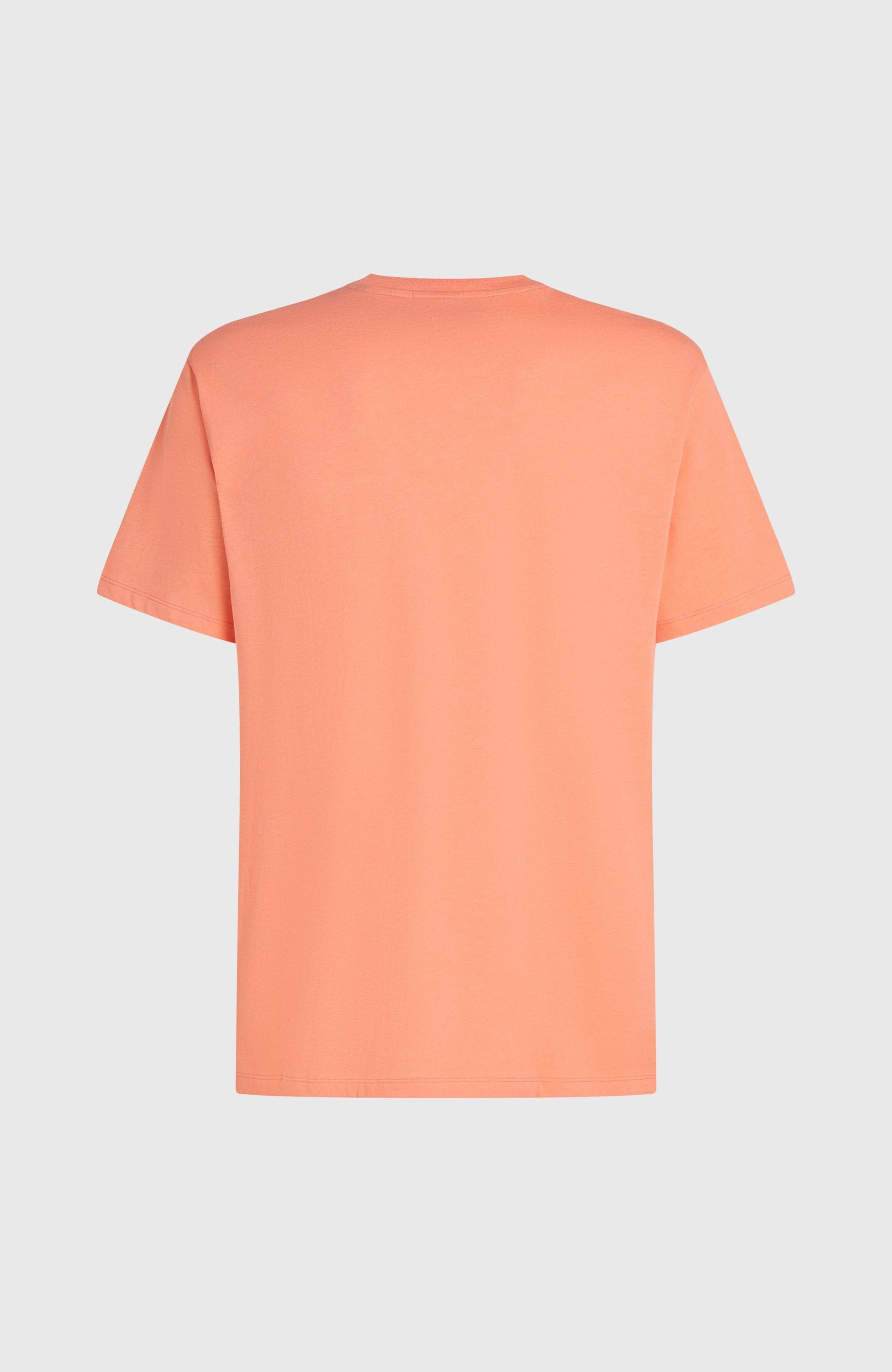 Melange Chest Print T-Shirt Men Funky Peach