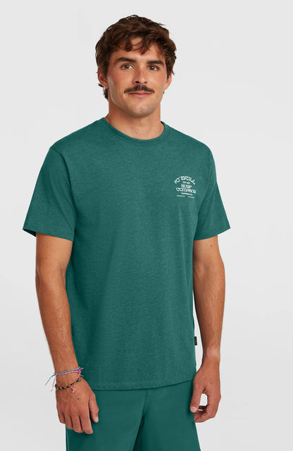 Melange Chest Print T-Shirt Men Botanical Heat