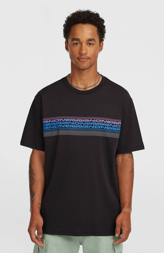 O’Neill Logo Stripe T-Shirt Men Black Out