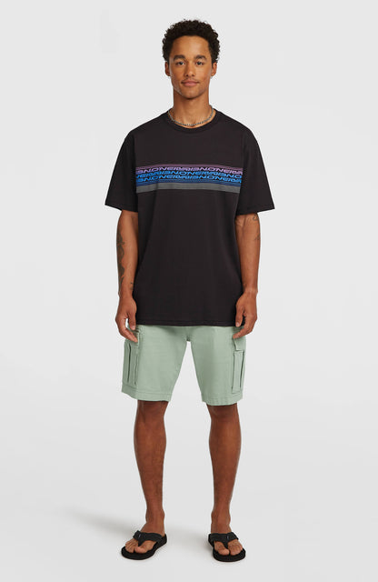 O’Neill Logo Stripe T-Shirt Men Black Out